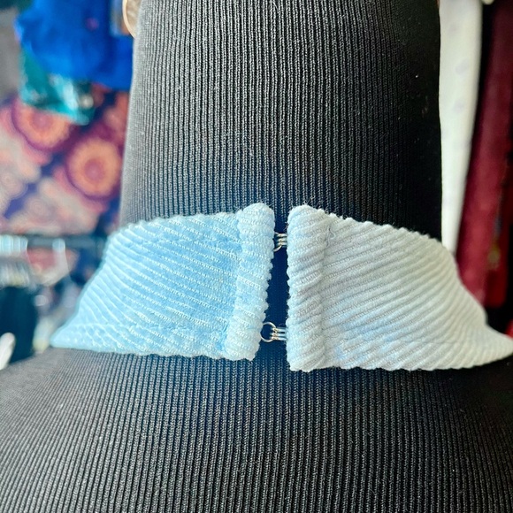 Baby Blue Corduroy Halter Jumpsuit - Picture 5 of 6